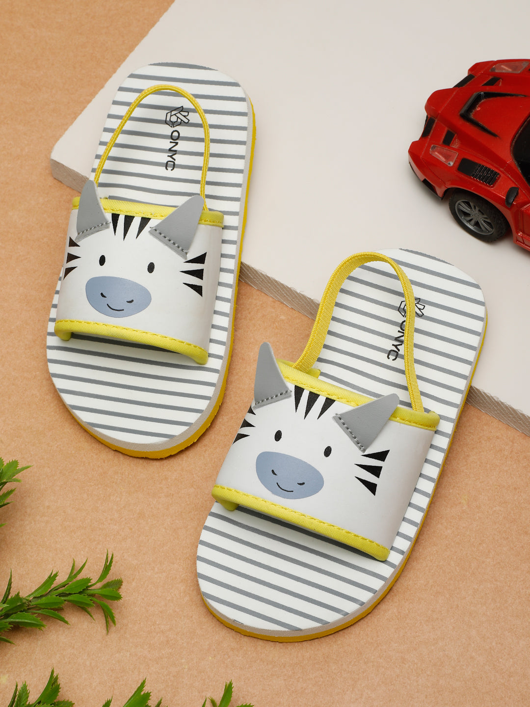 Premium Zebra Artistic Sliders - White (Unisex)