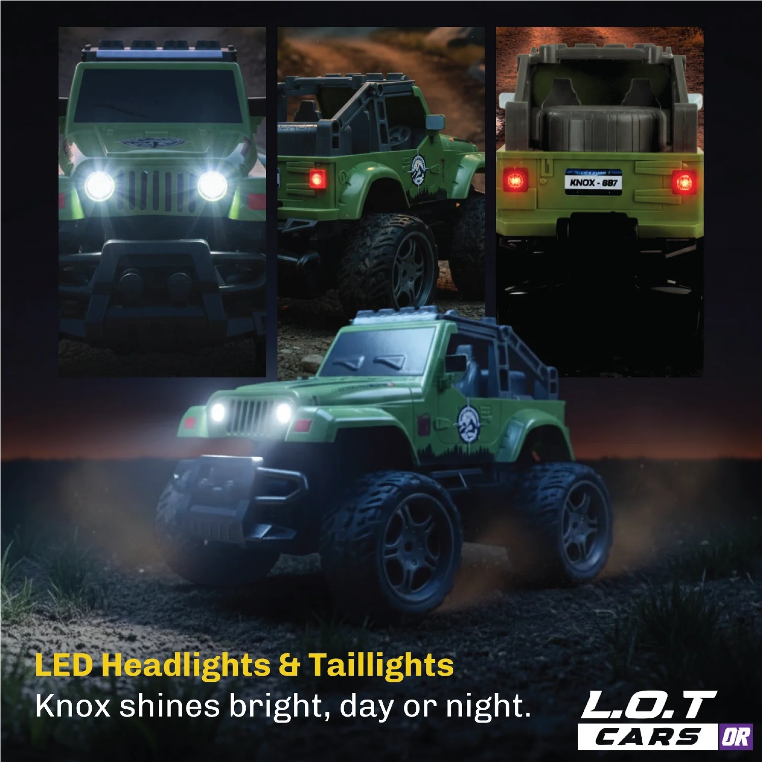 Knox - Semi-Hobby Grade Off Road Remote Control Jeep and RC Truck